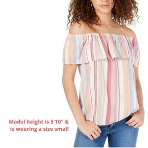 INC Striped Off-Shoulder Women's Top